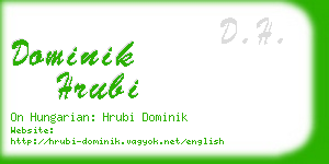 dominik hrubi business card